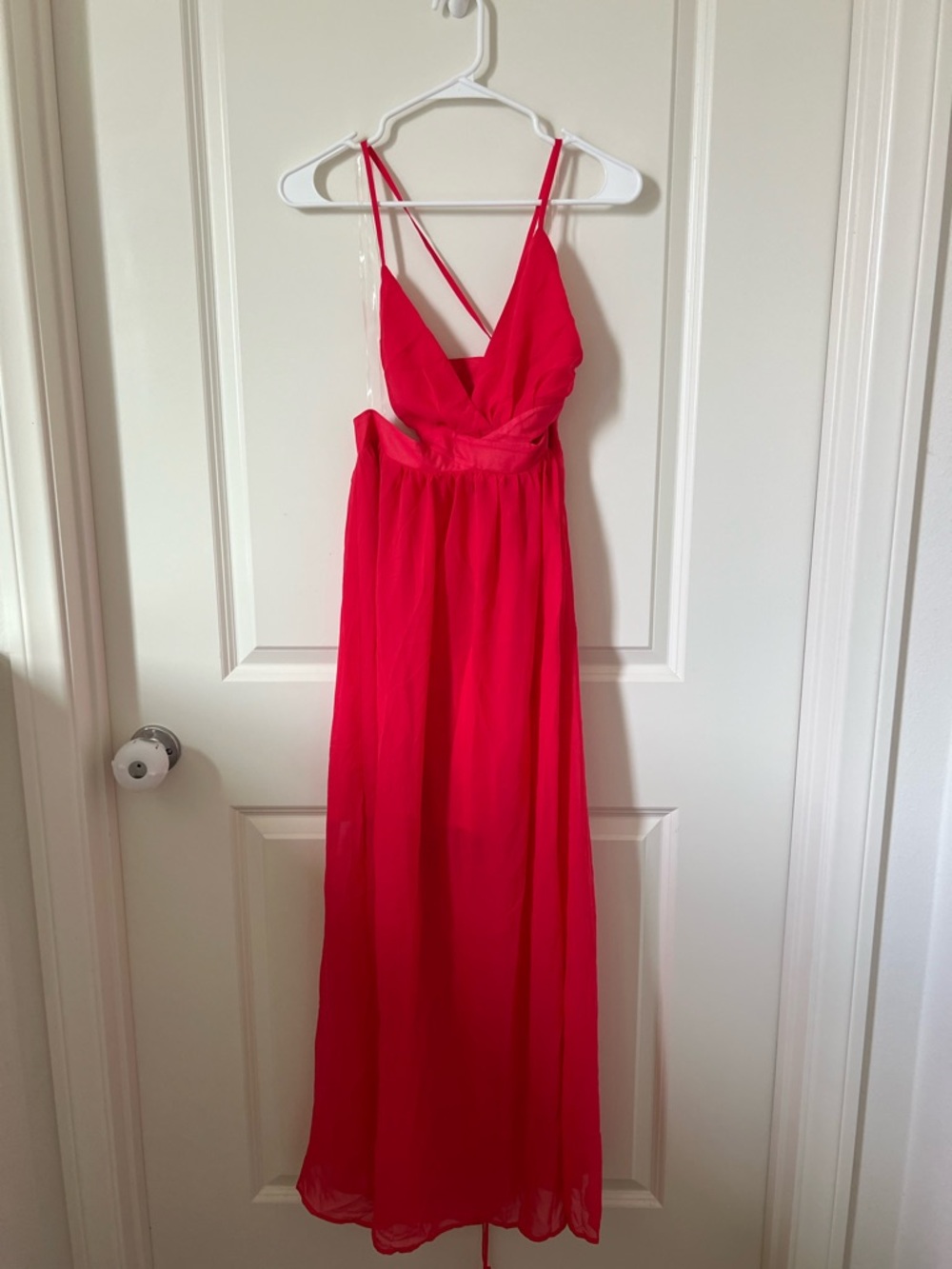 Active USA Hot Pink Spaghetti-Strap Maxi Dress